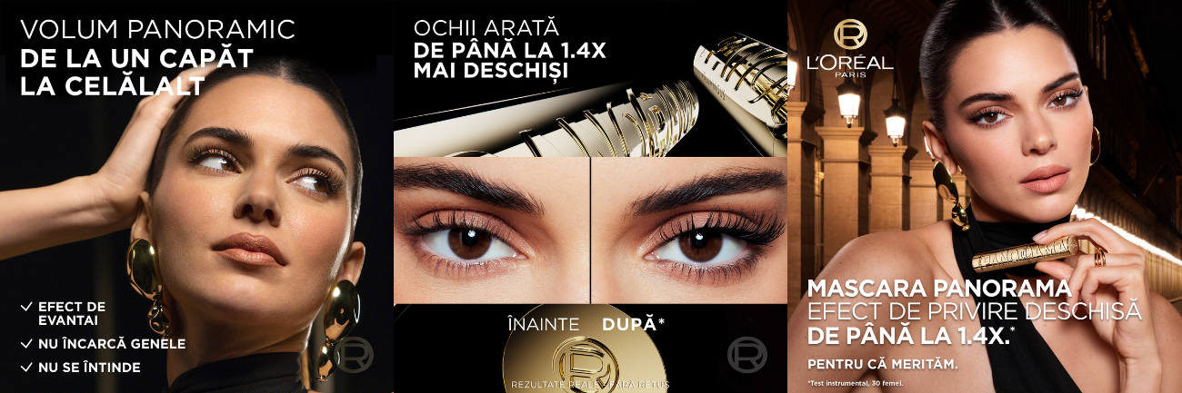 Mascara pentru volum Panorama by Volume Million Lashes, Black, 9.9 ml, Loreal Paris